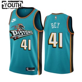 Camiseta Niños NBA Detroit Pistons Saddiq Bey 41 2022-23 Nike Classic Edition Teal Swingman